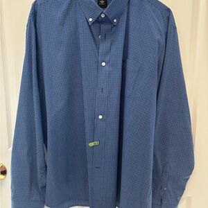 Dickers Men's Blue Checkered Shirt - Size XXL